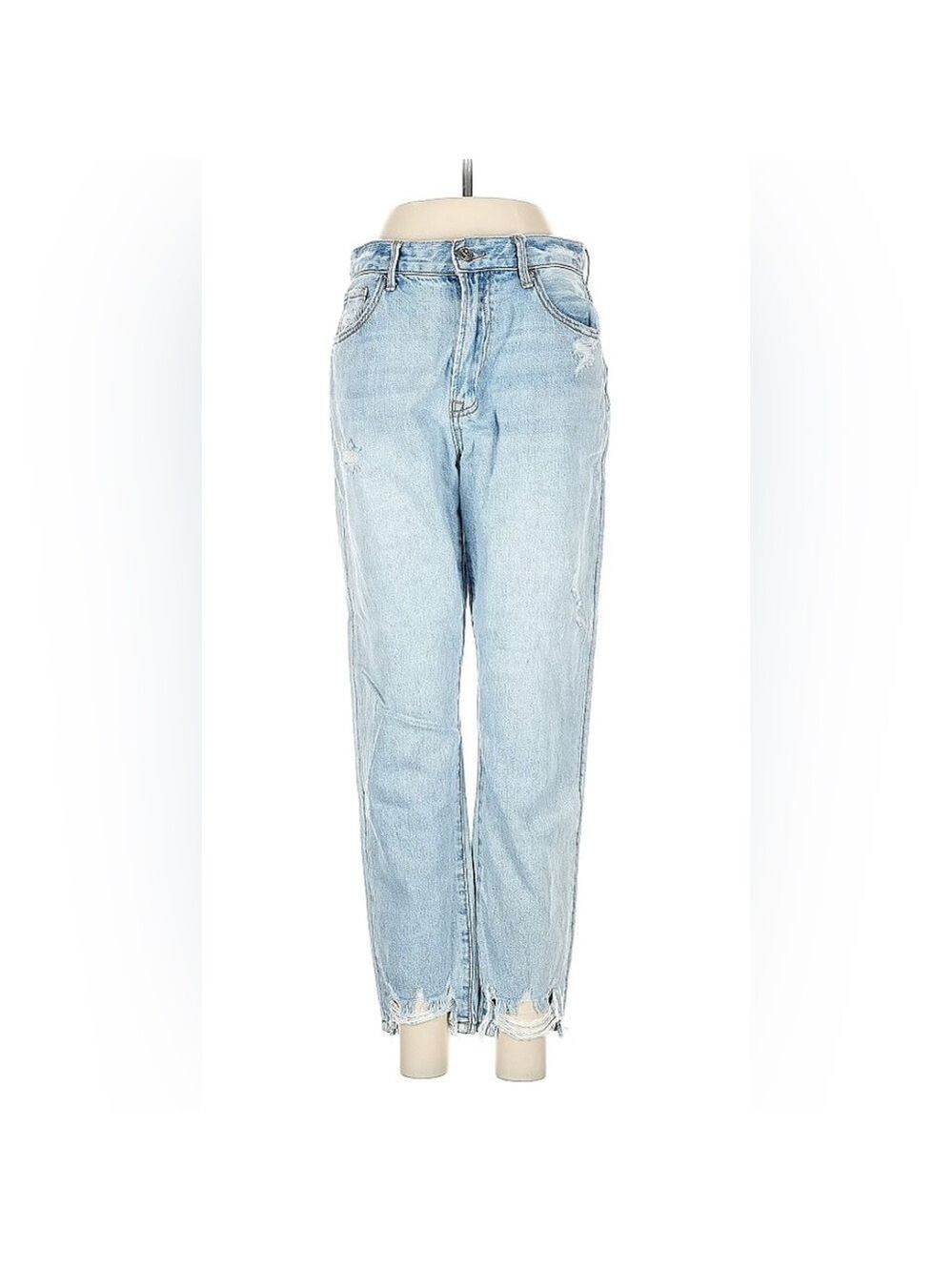 Insane Gene High Rise Tapered Jeans Light Wash NWT - Picture 3 of 9